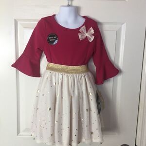 FOREVER ME 2-in-1 Dress and Star Skirt Set Size 5